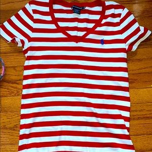 NWOT STRIPED POLO TEE